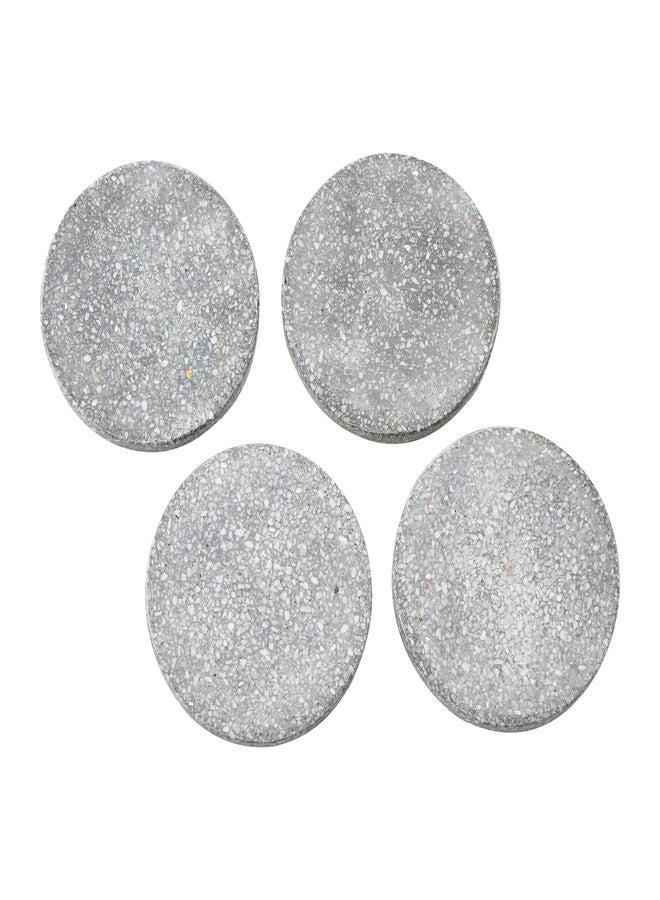Main + Mesa Round Terrazzo Coasters, Smoke, Set of 4 - Image 1